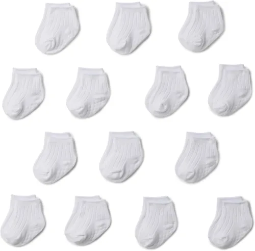 Vista 7 de Amazon Essentials Calcetines tobilleros unisex con agarre antideslizante para bebés, 14 pares
