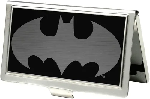 Vista 13 de Buckle-Down Tarjetero BATMAN ARKHAM ASYLUM Joker Pose Plata Cepillada - Pequeño