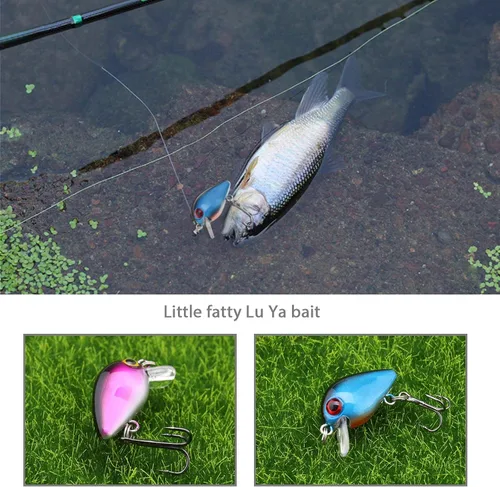 Vista 2 de Create idea 10 señuelos de pesca con gancho agudo, crankbaits mini cebos duros de pesca artificiales para trucha, lubina, agua dulce y salada