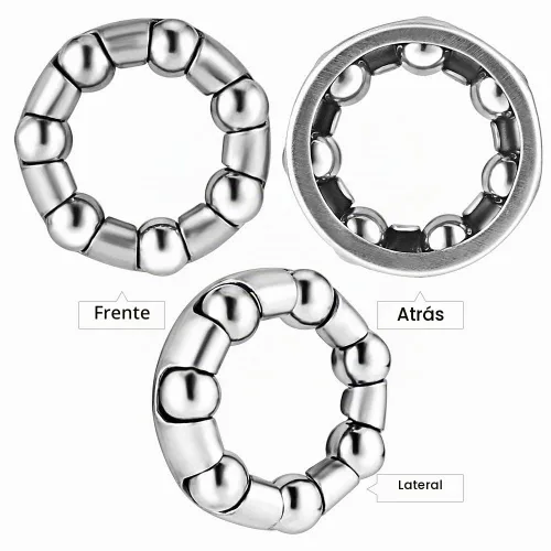 Vista 3 de Rodamientos de bolas para bicicleta para rueda de cubo delantero y trasero de 5/21 pulgadas x 7 bolas accesorios de reparación, paquete de 4 jaulas
