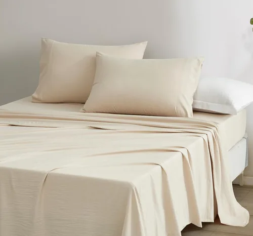 Vista 15 de Chezmoi Collection Juego de sábanas y fundas de almohada de tamaño individual lavado a piedra, 3 piezas, extra suave, transpirable, resistente a