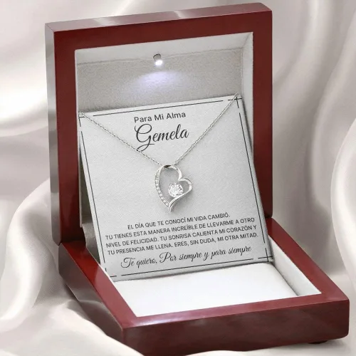 Vista 3 de Collar Para Mi Alma Gemela En Espanol - Regalo Para El 14 De Febrero Para Mujer, Regalos Para Mama E Hija, Regalo De Graduación Para Hijo, Pulseras