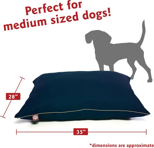 Vista 2 de Majestic Pet Cama rectangular para perros medianos, lavable, cama antideslizante y cómoda para mascotas, cama para jaula para perros, almohada