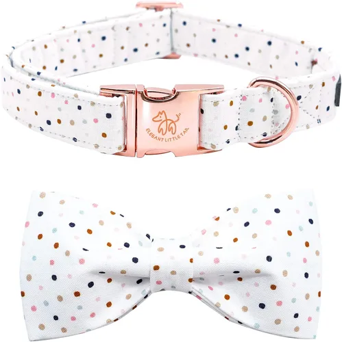 Vista 14 de Elegant little tail Independence - Collar patriótico para mascotas con pajarita para mascotas del 4 de julio de algodón suave para mascotas