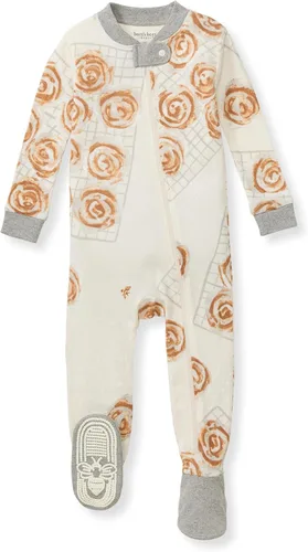 Vista 104 de Burt's Bees Baby Pijama para bebé niña, 100% algodón orgánico, pijama de una pieza, overol diagonal con cremallera, ajuste cómodo