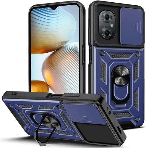 Vista 100 de Compatible con Tecno Camon 18P Bracket Shell, Slide Camera Lens Cover Case Azul