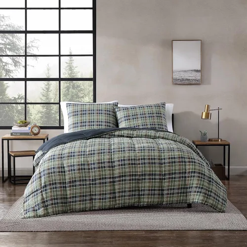 Vista 13 de Eddie Bauer - Juego de edredón individual, ropa de cama reversible suave con funda a juego, juego de ropa de cama lujosa inspirada en flores Helecho