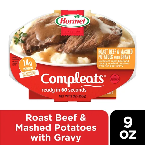 Vista 4 de HORMEL COMPLEATS - Carne asada y puré de patatas con salsa, de microondas, 9 onzas (paquete de 6)