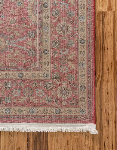Vista 9 de Unique Loom Edinburgh Collection - Alfombra Monroe (7 x 10 pies, Rectángulo, Rojo/Beige)