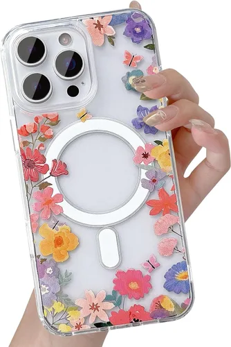 Vista 28 de UEEBAI - Funda magnética para iPhone 11, diseño de lazo, compatible con MagSafe, funda transparente delgada inalámbrica, antiamarilleo, a prueba