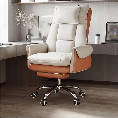 Vista 11 de Ergonomic Big & Tall Pu Leather Office Chair, High Back Wide Desk Chair with Wheels & Retractable Footrest, Comfortable Executive Computer Chair