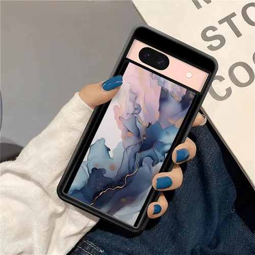 Vista 645 de Compatible con Google Pixel 4A 5G Mobile Case Creative Acrylic Panel trasero Silicona Protección Grip especialmente diseñado para Google Pixel 4A 5G