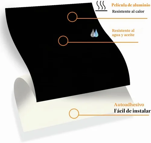 Vista 5 de Adhesivos para azulejos, 50 unidades, autoadhesivas, de 6 x 6 pulgadas, impermeable, a prueba de aceite, extraíble para decoración del hogar de Negro
