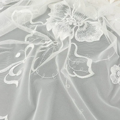 Vista 8 de LMVERNA Triángulo velo Mantilla cabeza cubierta bordado flor velos novia boda accesorio