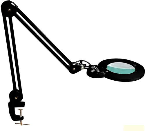 Vista 7 de Neatfi (Nuevo modelo) Lámpara de aumento LED de 1200 lúmenes con abrazadera, 8 dioptrías, control de temperatura de color correlacionado, 12W, 120