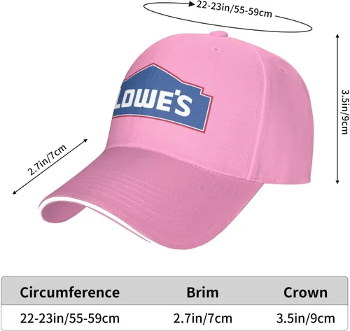 Vista 6 de Gorra de béisbol unisex para exteriores, ajustable, con logotipo Lowe's-Blue_Caps