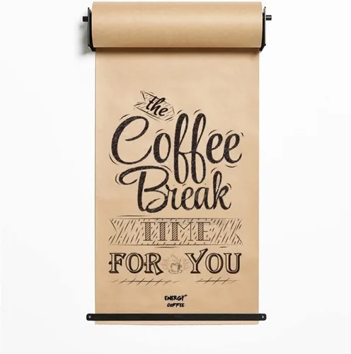 Vista 2 de Dispensador y cortador de papel kraft montado en la pared, nota de pared colgante para oficina y café, papel tapiz de graffiti para niños, papel