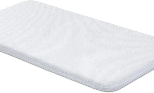 Vista 12 de Colchón de moisés para bebé, 24" x 20.8" x 2" colchón de espuma viscoelástica de gel de doble cara con funda suave transpirable extraíble que se