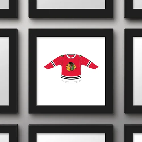 Vista 2 de Trends International Gallery Pops NHL Chicago Blackhawks - Póster de pared frontal de uniforme para el hogar, 12.00 x 12.00 pulgadas, versión
