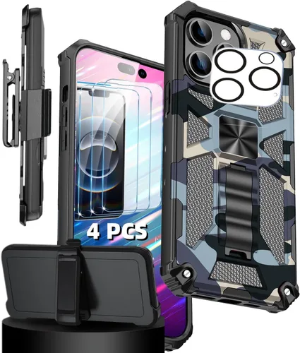 Vista 10 de for iPhone Case, Heavy Duty Military Grade Drop Tested Cover with Built-in Kickstand and for Magnetic Ring (Black,iPhone 11)