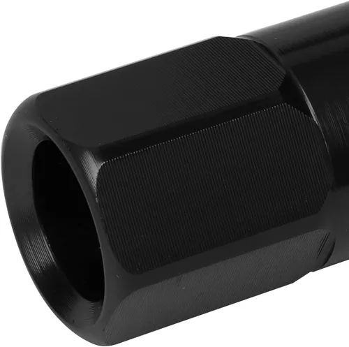 Vista 5 de J2 Engineering 7075 Aluminio Negro M12 x 1.5 20 piezas L: 2.362 in Tuerca de extremo abierto con adaptador de enchufe