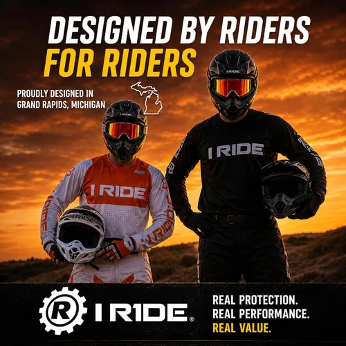 Vista 6 de I RIDE Airtime Motocross Goggles Montura Negra - Lentes Pop Naranja
