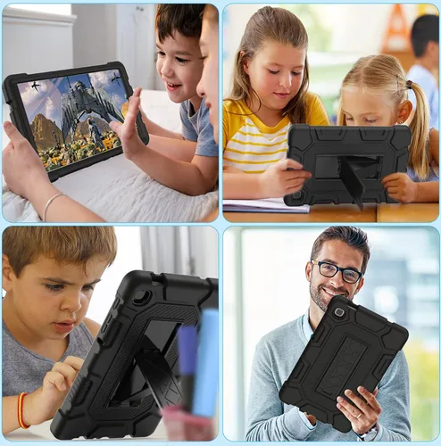Vista 6 de Funda Samsung Galaxy Tab A7 Lite de 8.7 pulgadas con soporte, a prueba de golpes, resistente a los golpes, para Galaxy Tab A7 (SM-T220/T225)