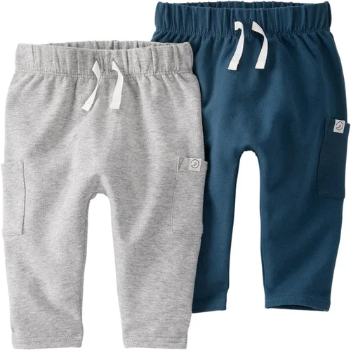 Vista 17 de Little Planet by Carter's Baby 2-Pack Pants Made with Organic Cotton Gris/ Azul