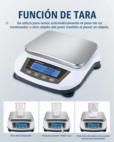 Vista 4 de GOYOJO Balanza analítica digital y escala de laboratorio, capacidad de 176.37 oz, precisión de 0.00 oz, acero inoxidable, multiunidad (g/oz/ct/lb)