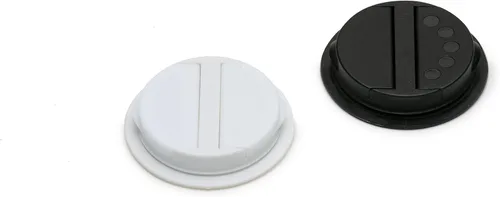 Vista 10 de Jarware Tapas de especias para tarros Mason de boca regular, juego de 2, negro y blanco