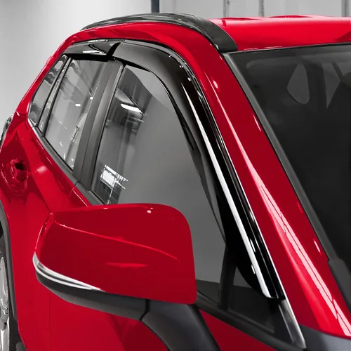 Vista 2 de Voron Glass Protectores de lluvia extra duraderos con cinta adhesiva para Toyota RAV4 2019-2025, deflectores de ventana, viseras de ventana