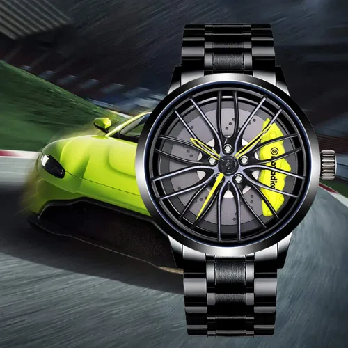 Vista 3 de Relojes de coche para hombre, resistente al agua, de acero inoxidable, de cuarzo japonés