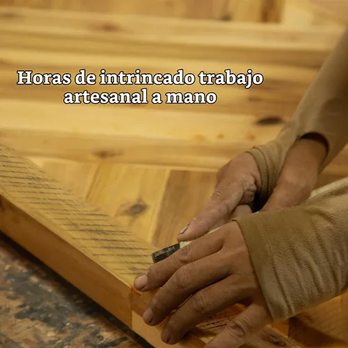 Vista 9 de Acacia Sierra Marco de cama con cabecero de madera maciza, base de cama Queen, cabecera alta de madera compatible con todo tipo de colchones,