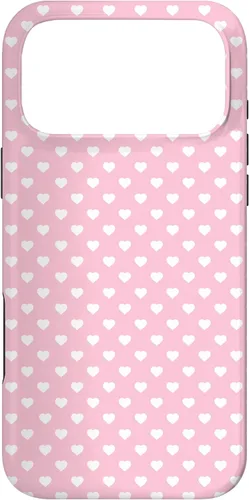 Vista 22 de Hearts Pattern Light Pink White Valentine Case for iPhone 17