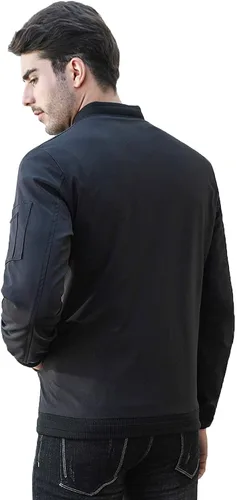Vista 7 de Sandbank - Chaqueta ligera y entallada para hombre, estilo piloto militar, de tejido Softshell, bomber