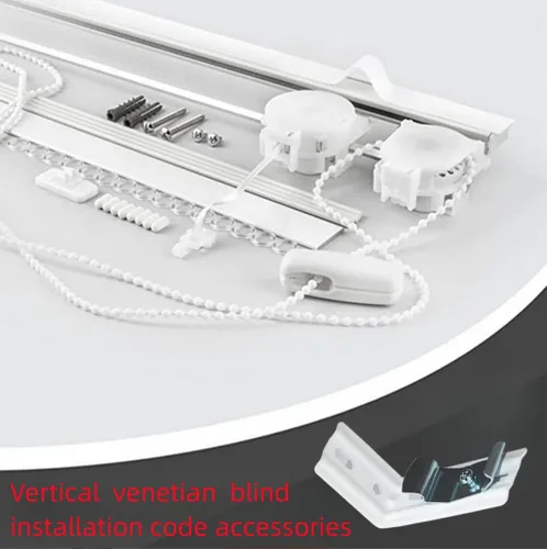 Vista 3 de Soporte L 4 clips verticales para persianas verticales con ancho de barandilla de 1-1/2 pulgadas (1.496 in) montaje exterior