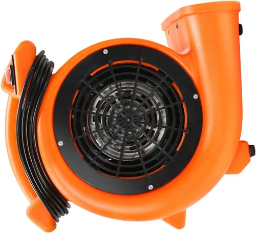 Vista 4 de Dryser 6pk Air Mover - Ventilador de piso industrial de 2 velocidades 1/2 HP - Ventilador de secado de alfombras naranja