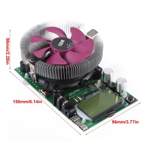 Vista 5 de Maxmartt Probador de batería USB ajustable de corriente constante de carga electrónica módulo de probador de capacidad de batería 150W 200V 20A