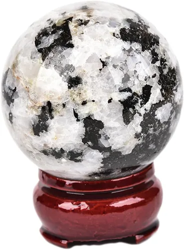 Vista 93 de JIC Gem Piedra Natural de Jaspe Africano Cristal de Curación Esfera Adivinación Bola de Piedra Preciosa, Feng Shui Reiki Aura Decoración