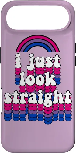 Vista 27 de I Just Look Straight Bisexual Rainbow Bisexual Pride Flag Case for iPhone 17