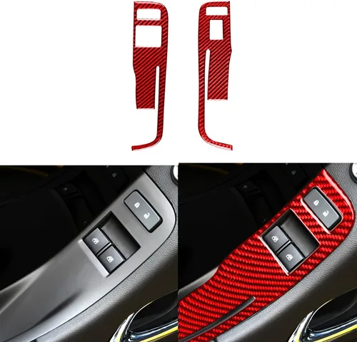 Vista 17 de Adhesivo de fibra de carbono suave de fibra de carbono para puerta interior de automóvil, botón de elevación, cubierta del interruptor, accesorios