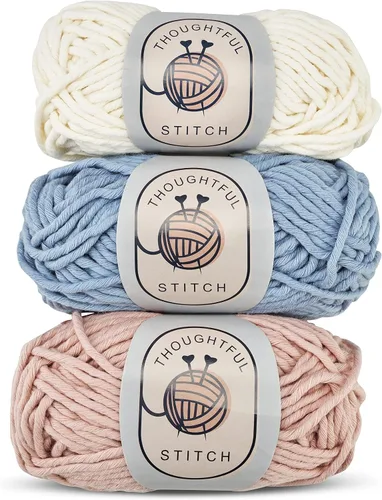 Vista 4 de Thoughtful Stitch Kit de tejido para principiantes, adultos y niños, kit completo de tejer, juego de hilo para aprender a tejer con libro tutorial