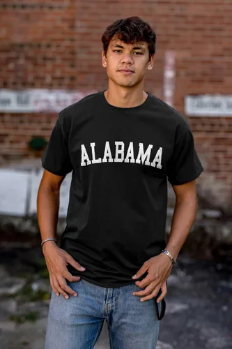 Vista 18 de Alabama Athletic Student Vacation Souvenir Graphic T Shirt hombres o mujeres