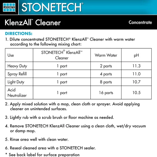 Vista 5 de STONETECH KlenzAll Cleaner, botella de 1 galón (3.8L)