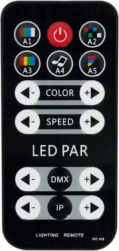 Vista 7 de Rockville RockPAR TRI LED RGB Compact Par Can Pro DJ DMX Wash Light+Remote Negro