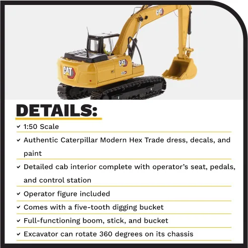 Vista 4 de 1:50 Caterpillar 323 GX Excavadora hidráulica - Serie High Line por Diecast Masters
