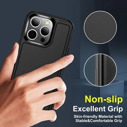 Vista 7 de jaroco Funda magnética para iPhone 14 Pro, compatible con MagSafe, protección resistente contra caídas con 2 protectores de pantalla de vidrio +