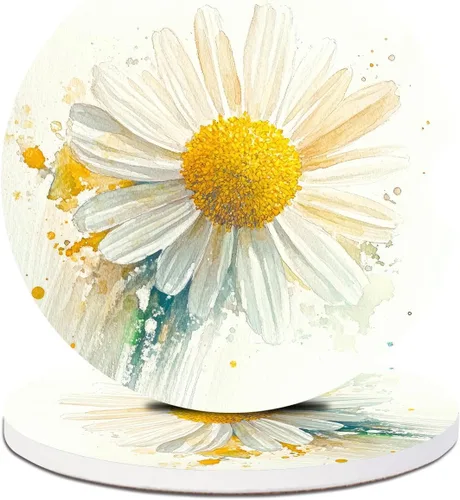 Vista 12 de Paquete de 2 posavasos para automóvil, posavasos abstractos de cerámica absorbente de bosque de montaña, posavasos para portavasos de automóvil