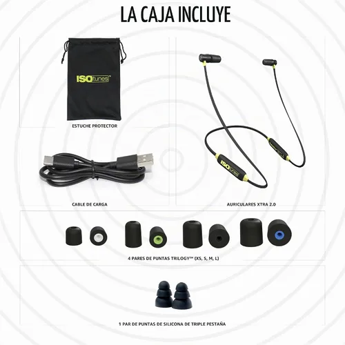 Vista 5 de ISOtunes Protección auditiva Bluetooth Xtra 2.0, auriculares de trabajo negro y amarillo