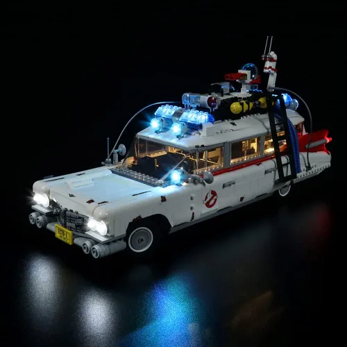 Vista 7 de Kit de luz LED RC con sonido para Lego 10274 Kit de construcción, kit de iluminación de construcción de decoración para (Ghostbusters Ecto-1).
